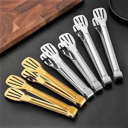 Pinza De Cocina Multiusos 23cm Hielo Fritos Servir Gold 1