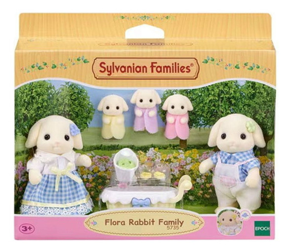 Fam?lia Dos Coelhos Floral Sylvanian Families 5735 0 Fam?lia Dos Coelhos Floral Sylvanian Families 5735 0