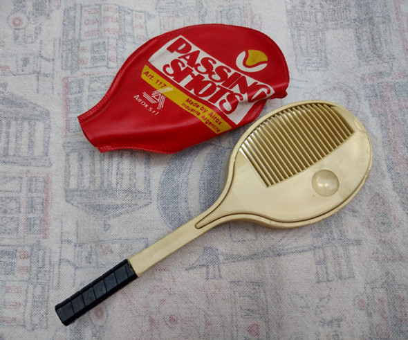 Estuche Raqueta Antigua Con Peine,  Espejo Y Funda,  Retro 1