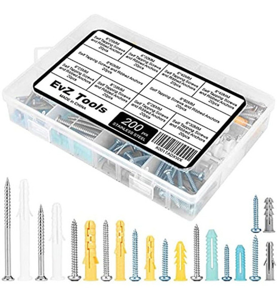 Evz Tools Anclajes Acanalados De Paneles De Yeso Autoperfora 0