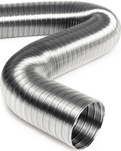 Caño Ducto Flexible  Aluminio 80mm X 2.5 Mt Largo Alta Temp 0