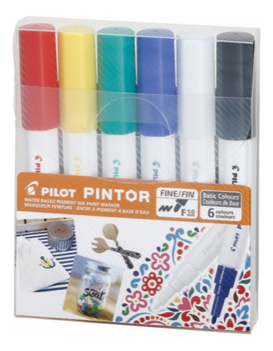 Marcador Pilot Pintor F 1.0mm. Clasicos X6 Serviciopapelero 0