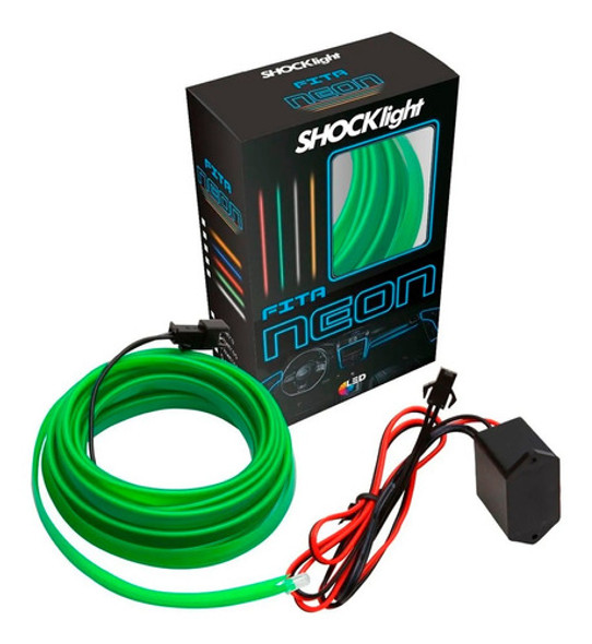Fita Led Luz Interna Neon Painel 2m Metros Tunning Verde 1