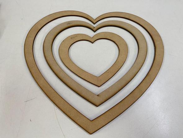 Corazón Aros Arandela Mandala Kit X10u 27cm Mdf/fibrofacil 1