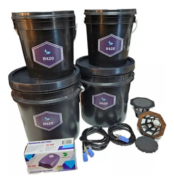 Kit Dwc Para 2 Plantas En Hidroponia 4l Vege + 10l Flora 0