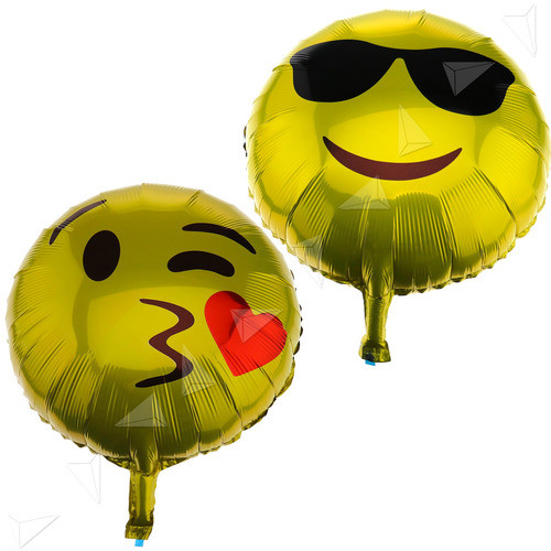 16pcs Emoji Caca 18  Besos Corazón Risa Guiño Hoja Cumpleaño 1