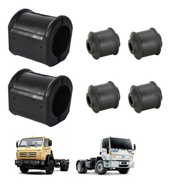 Kit Buchas Barra Estabilizadora Dianteira Caminhão Vw Ford 0