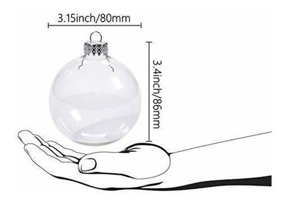 Bolas Transparentes Para Decoracion Navideña  8cm Pack X12 1