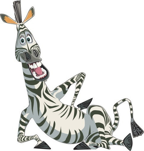 Madagascar - La Cebra Marty - Lámina 45x30 Cm. 0