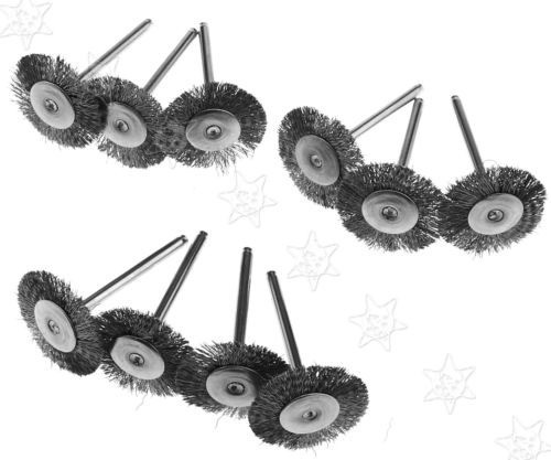 X 10 De Acero 22mm Alambre Cepillo Rueda Pluma Set Kit Rotat 0
