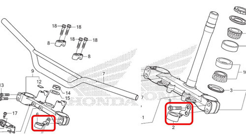 Guia Cabo Flexível Freio Superior E Inferior Crf 250 19 Á 22 1