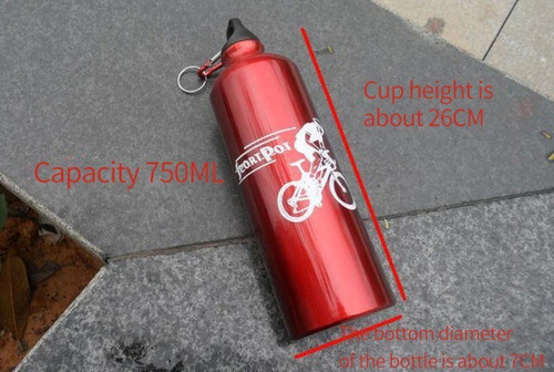 Botellas De Aluminio Deportiva Para Bici De 750ml (bot2899) 1
