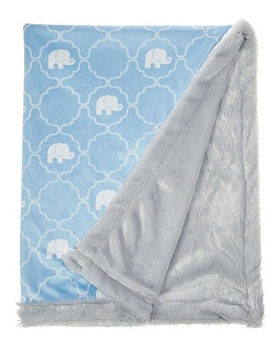 Hudson Manta De Felpa Para Bebe Con Ribete Y Espalda Talla 0