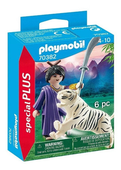 Playmobil Special Plus 70382 Luchador Asiático Con Tigre 0