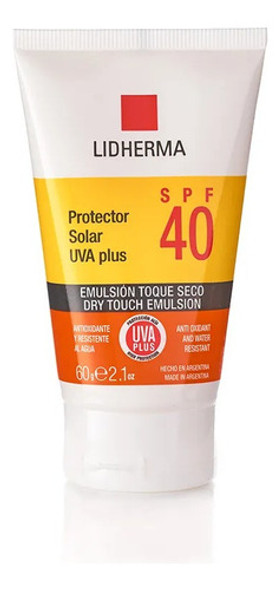 X2 Protector Solar Uva Plus Spf 40 Toque Seco  Lidherma 1 X2 Protector Solar Uva Plus Spf 40 Toque Seco  Lidherma 1