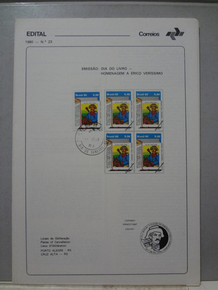 Edital 1980 Nº 22 / 23 / 24 / 25 / 26 / 21   Com Carimbo Fdc 1