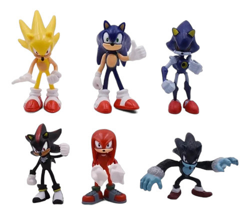 Sonic Amarillo Mini Figura Acción Con Base Por Unidad 1
