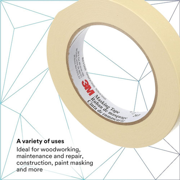 3m Cinta De Enmascarar De Uso General 203, Color Beige, 24 M 1