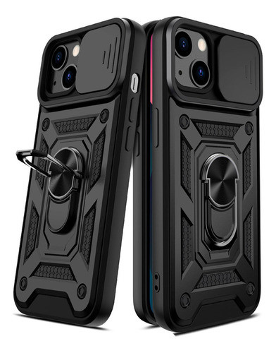 Protector Para iPhone 15 Pro Max 3 En 1 Negro 0