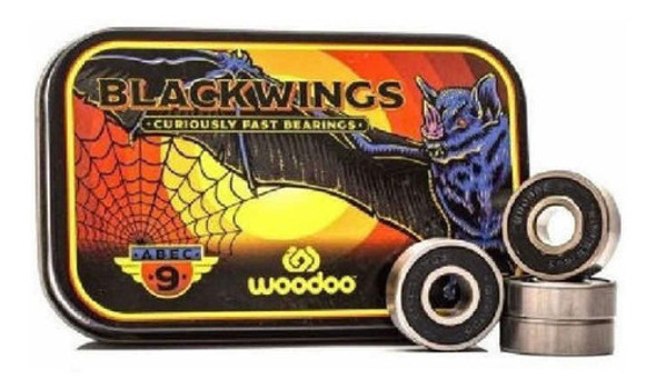 Rulemanes Skate Woodoo Blackwings Abec9 - Envios 0