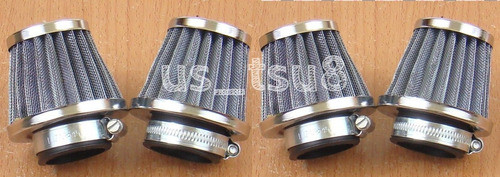 [nuevo   Freeship] Cuatro 4pcs 39mm Cromo Filtro De Aire Kaw 0