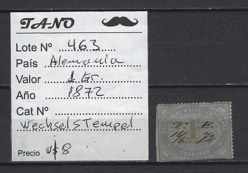 Lote463 Alemania 1 Groschen 1872 Wechseltempel 1