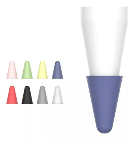 8 Pcs Ponta Silicone Capa Compativel Com Apple Pencil 0