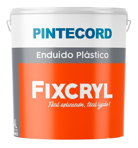 Enduido Exterior Pintecord Fixcryl Seca Rapido Plastico 10lt 0