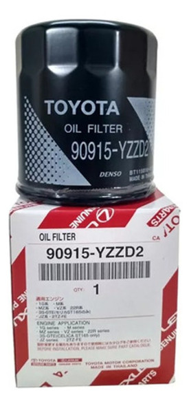 Filtro Aceite Original Toyota Etios Yaris 1.3 1.5 0