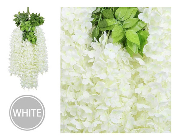 Pauwer Wisteria Flores Colgantes 12 Pack Guirnalda De Flores 1