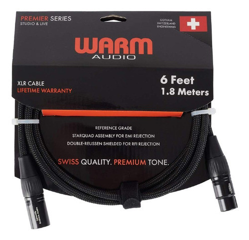 Cable De Microfono Warm Audio Premium Xlr6 De 1.8 Metros 0
