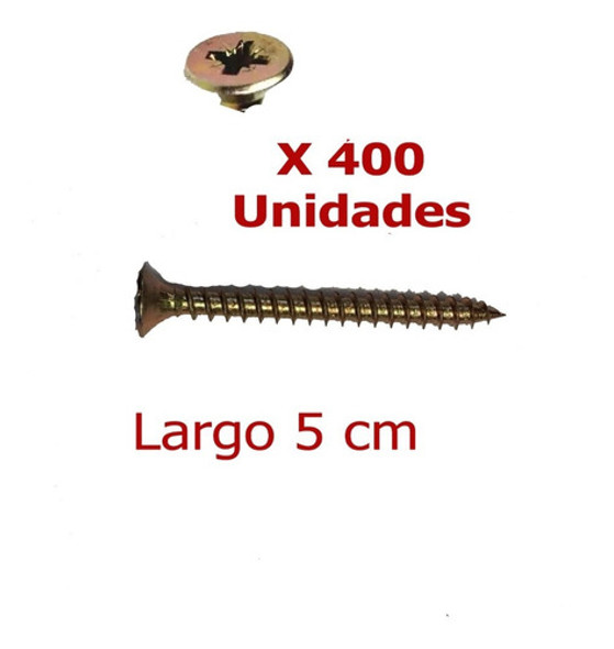 Tornillo Para Madera Phillips 4 X 50mm Caja 400u - La 1 Tornillo Para Madera Phillips 4 X 50mm Caja 400u - La 1