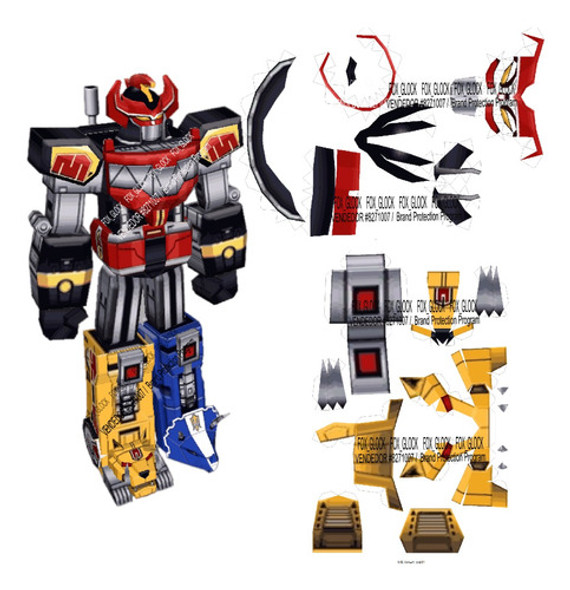 Megazord 50 Cm Papercraft 0