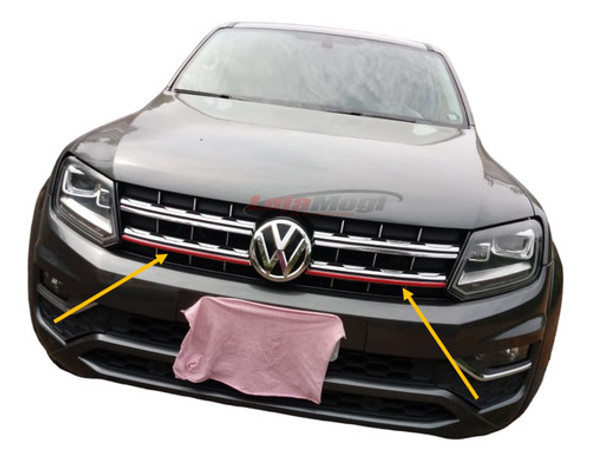 Aplique Friso Vermelho Grade Amarok 0