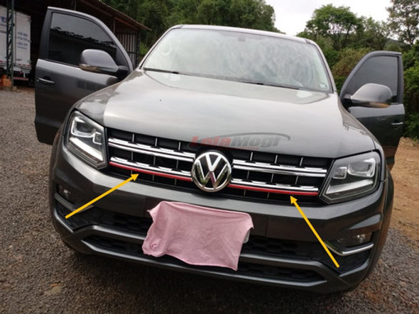 Aplique Friso Vermelho Grade Amarok 1