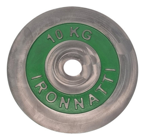 Anilha Power Lifting Em Ferro 10kg (un)- Verde 0