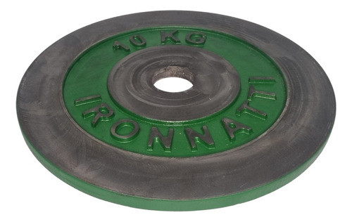 Anilha Power Lifting Em Ferro 10kg (un)- Verde 1