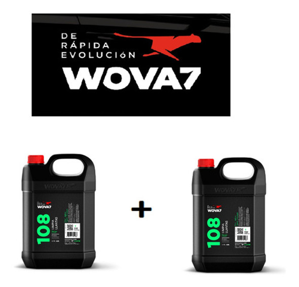 Wova7 Kit Lavado X2 Limpia Llantas 108 5lts 1