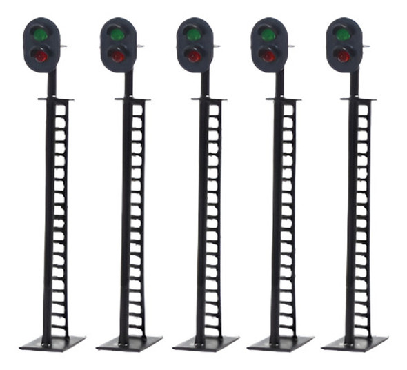 Jtd01 5pcs Modelo Ferrocarril Señales De Bloque Verde Y Rojo 0