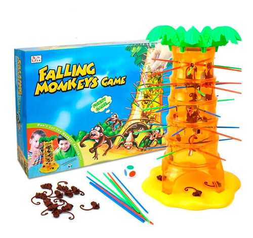 Juego De Mesa Falling Monkeys Monos Cayendo Árbol Rama Niño 0