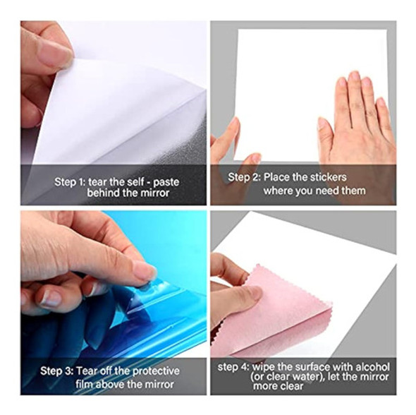 Zonon Hojas De Espejo Flexibles Autoadhesivas Sin 1
