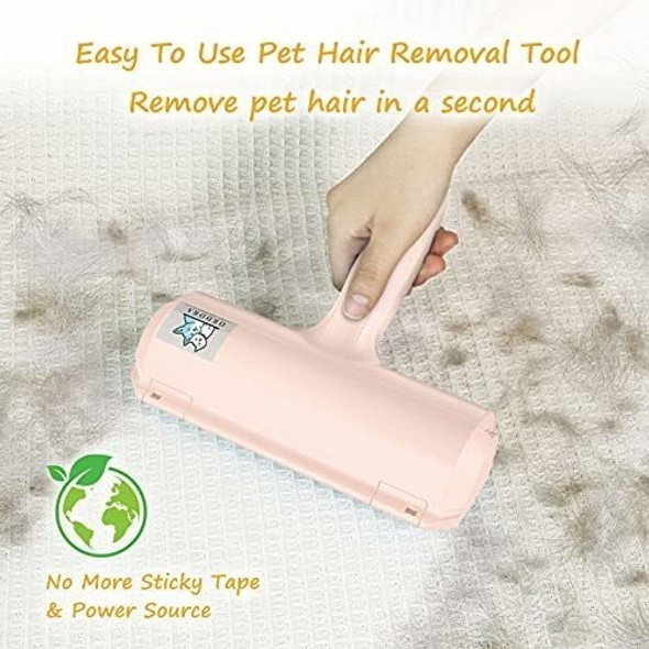 Rodillo Removedor De Pelo De Perro/gato Autolimpiante Rosado 1
