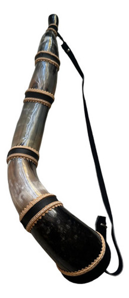 Berrante De Boi Natural Com Alça De Couro 0