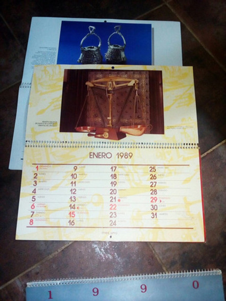 Lote De 3 Almanaques Banco Republica 1988-1989-1990 1