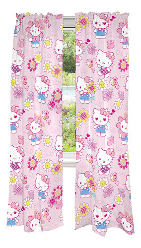 Cortinas De Ventana Para Niños Con Hello Kitty, 208 Cm X 213 0