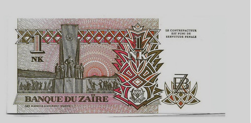 Fk Billete Republica Zaire 1 Nuevo Likuta 1993 Sin Circular. 1