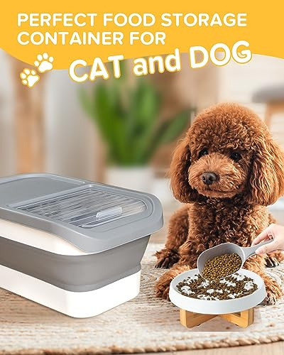 Contenedor Almacenamiento Plegable Alimentos Perros 13 15 Li 1