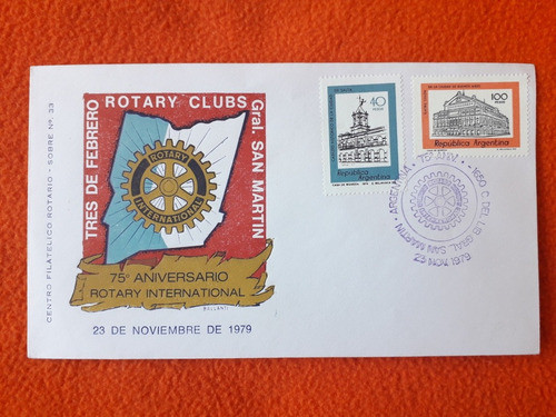 Sobre Conmemorativo  Rotary Club Partido 3 De Febrero 0