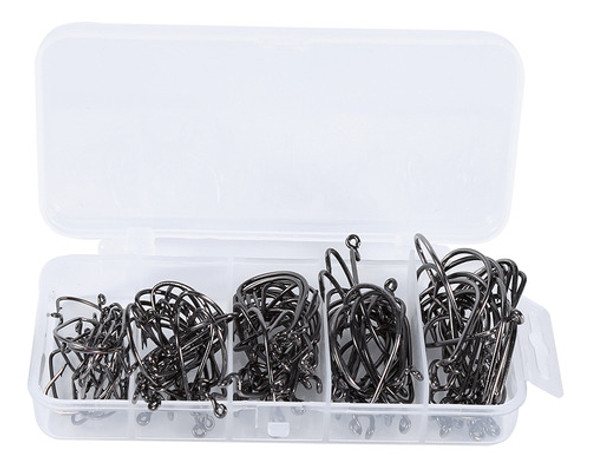 Gancho De Pesca 100 Unidades/manivela De Aço De Alto Carbono 1 Gancho De Pesca 100 Unidades/manivela De Aço De Alto Carbono 1