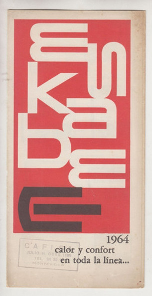 1964 Folleto Publicidad Calefactores Eskabe Argentina 0